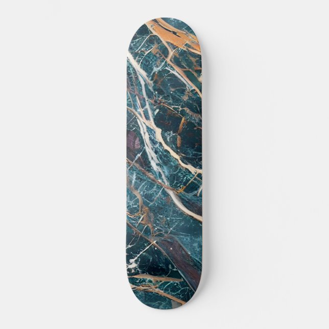 Skate green marble, gold marble (marble art 1) (Frente)