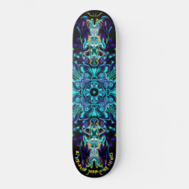 Skate Green Teal Psychedelic Bohemian Mandala