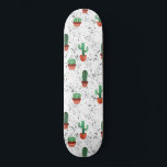 Skate Green Terracotta Cactus Pots Splatter Pattern<br><div class="desc">This modern, cute, and artsy pattern is perfect for the summer season. It features a hand-painted watercolor green, terracotta orange, black, and white potted cactus succulent pattern. It's artistic, trendy, cool, and unique. ***IMPORTANT DESIGN NOTE: For any custom design request such as matching product requests, color changes, placement changes, or...</div>