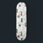 Skate Green Terracotta Cactus Pots Splatter Pattern<br><div class="desc">This modern, cute, and artsy pattern is perfect for the summer season. It features a hand-painted watercolor green, terracotta orange, black, and white potted cactus succulent pattern. It's artistic, trendy, cool, and unique. ***IMPORTANT DESIGN NOTE: For any custom design request such as matching product requests, color changes, placement changes, or...</div>
