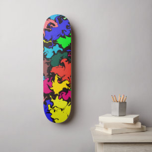 Skate Grelha Colorida abstrato /