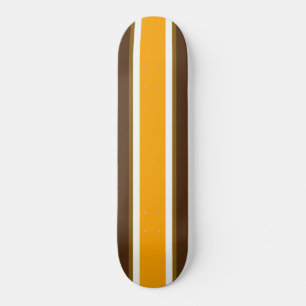 Skate Greve de Corrida Marrom Amarelo Branco Brilhante