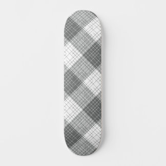 Skate Grey and White Checkered Crosshatch Plaid