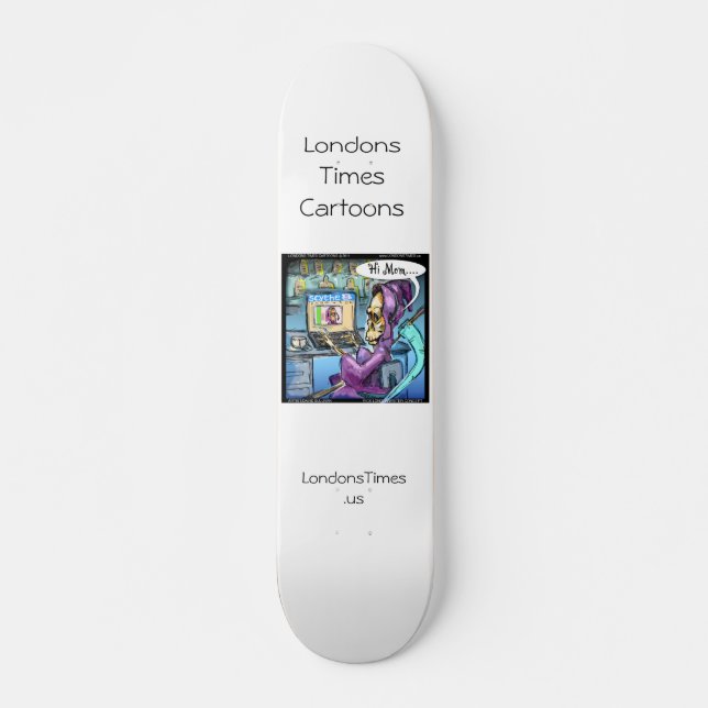 Skate Grim Reaper e Skythe Engraçado Skateboards (Frente)