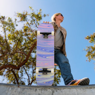 Skate Groovy Eclético Excêntrico Ondulado Pastel Abstrat