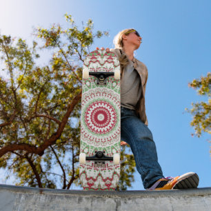 Skate Groovy Funky Tie Dye Natal Boho Hippie Mandala