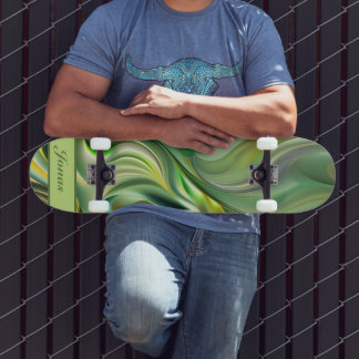 Skate grüne Wellenmuster abstrakt