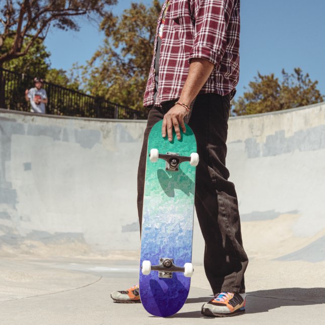 Skate Grungy Abstrato MLM Men Loving Men Pride Flag (Ao ar livre 2)