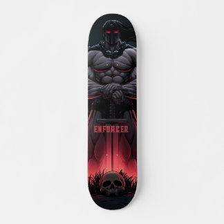 Skate Guerreiro Poderoso com Espada e Fantasia de Caveir