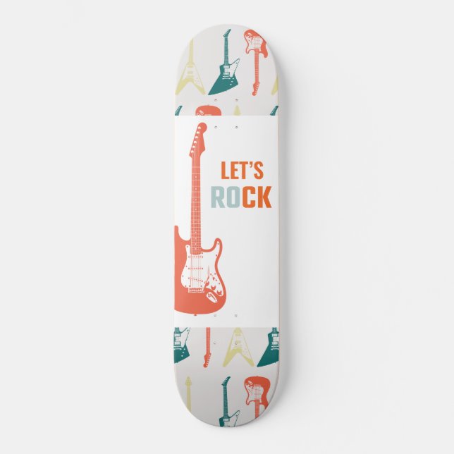 Skate Guitar Rock and Roll Music Rockstar (Frente)