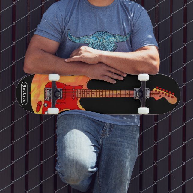 Skate Guitarra Elétrica Personalizada (Ao ar livre 3)