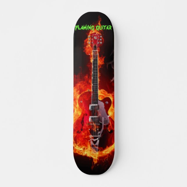 Skate guitarra flamejante (Frente)