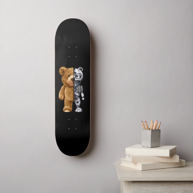 Skate Half Bear Half Robot (Arte de parede)