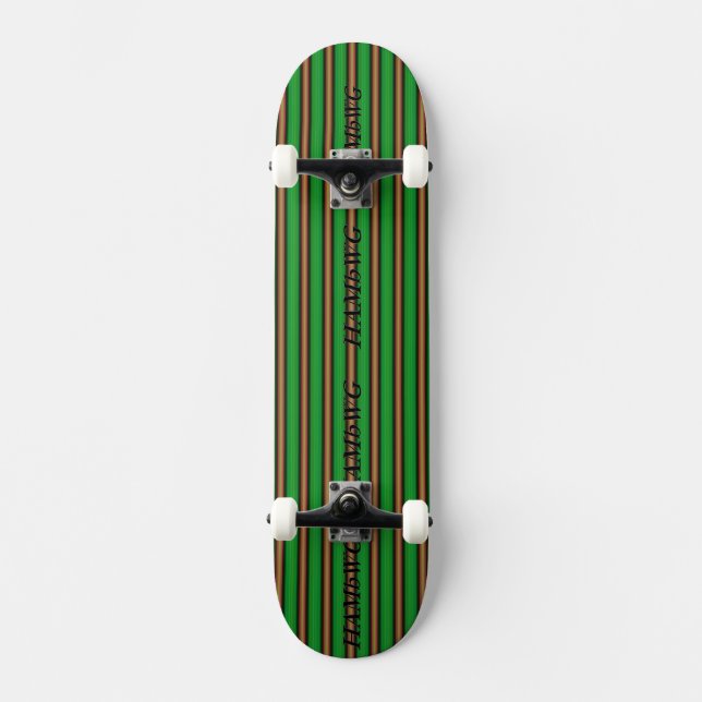 Skate HAMbyWG - Painel - Cor-de-rosa verde com Bar HAMbW (Frente)