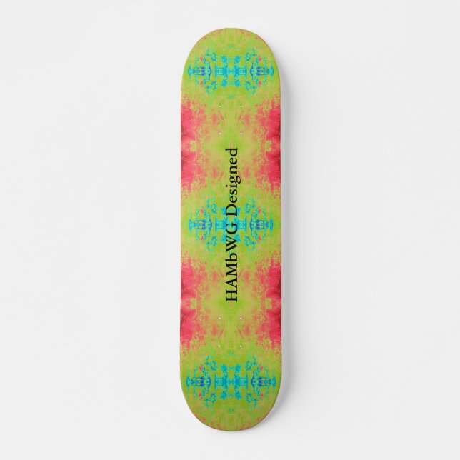 Skate HAMbyWG projetado - Azul PCInk Verde Tintos (Frente)