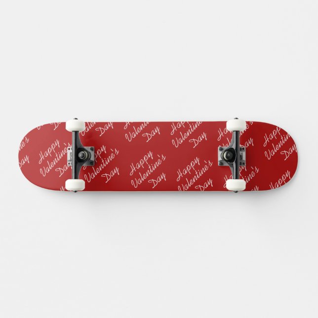 Skate Happy Valentines Day Text Pattern Stylish (Horz)