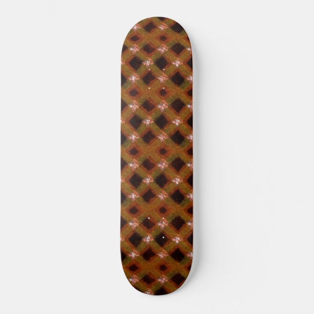 Skate Harlequim em Renda de Brilho Dourado (Frente)