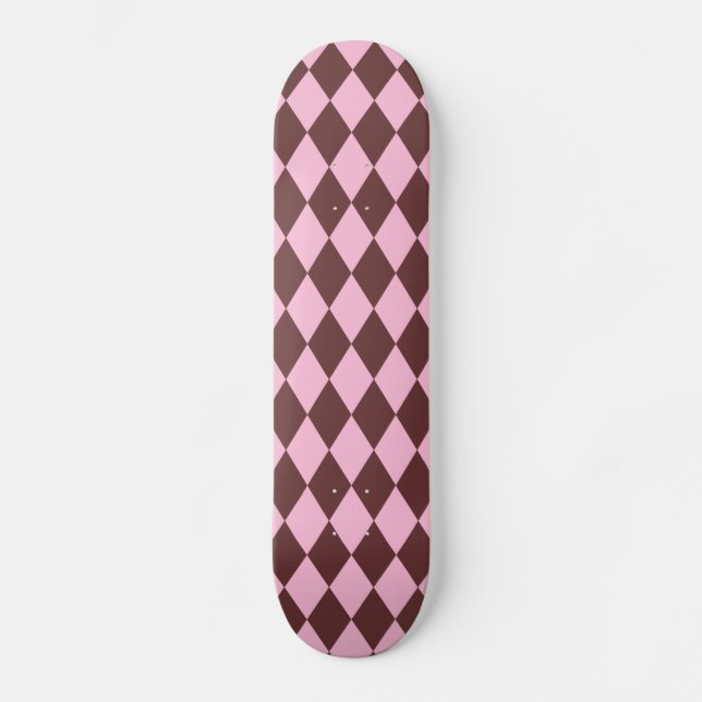 Skate Harlequin Brown e Pink (Frente)