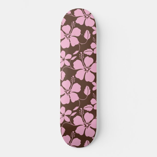 SKATE HAWAIIAN HULA (HIBISCUS) BROWN/PINK (Frente)