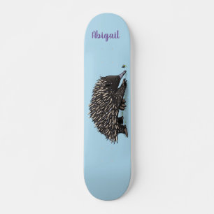 Skate Hedida bonita com ilustração de desenho animado