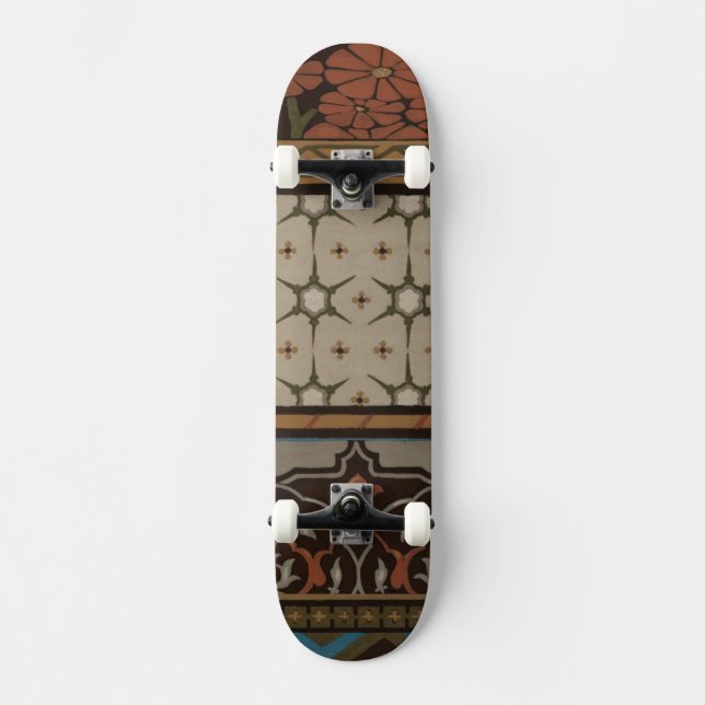 Skate Heirloom Têxtil com Padrões Decorativos (Frente)