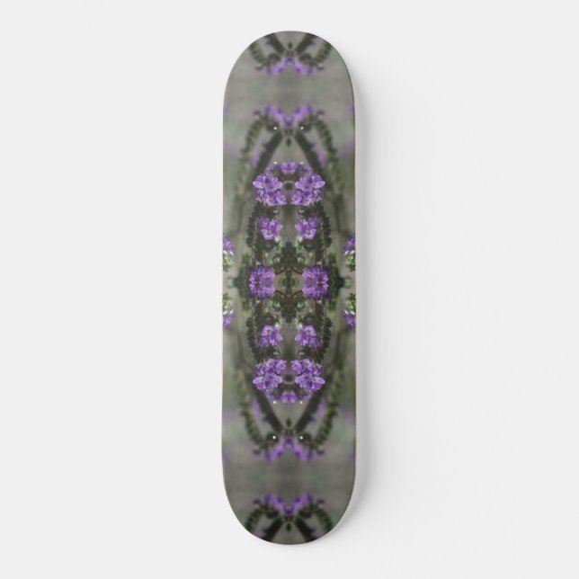 Skate Heliotrope de Sal Roxo Padrão de Flor Selvagem (Frente)