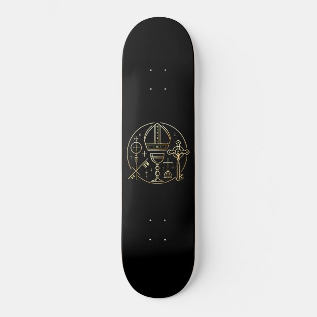 Skate Heraldisches Symbol Papst (Frente)