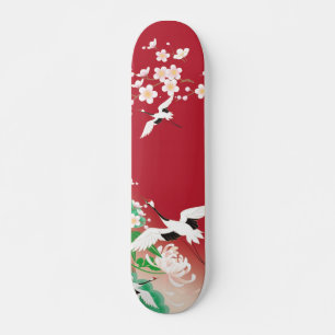 Skate Herões e Dahlias - design japonês /