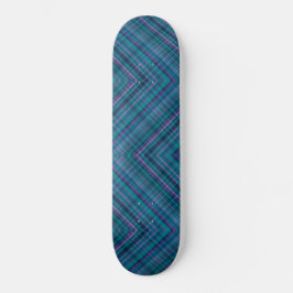 Skate Herringbone Tartan Plaid Blue Green Pink