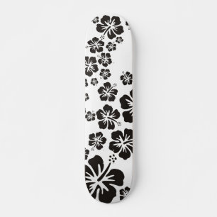 Skate hibiscus floresce em preto