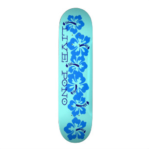 Skate Hibiscus havaiano "Pono vivo" Rad retro