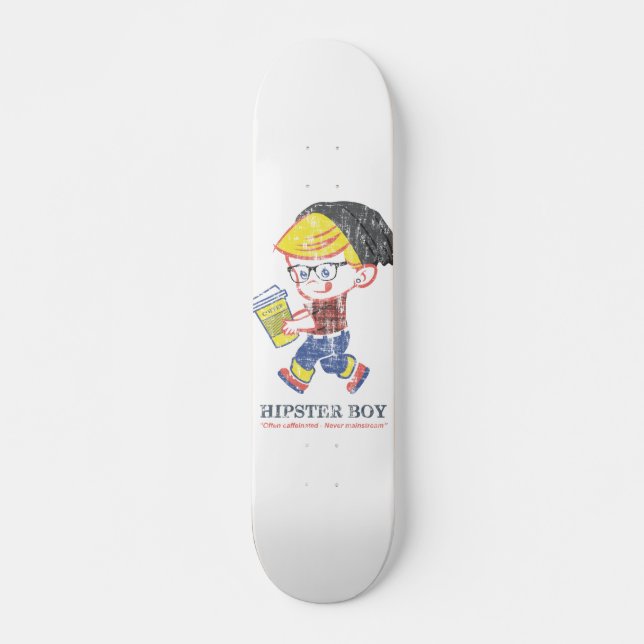 Skate Hipster Boy angustiou a ilustração de paródia de v (Frente)