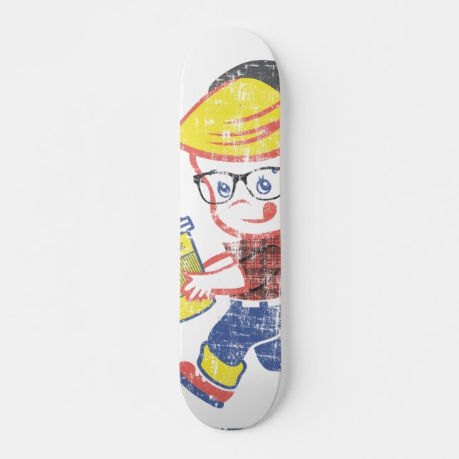 Skate Hipster Boy angustiou a ilustração de paródia de v (Frente)