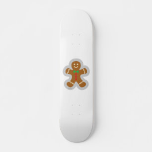 Skate Homem de Pão de Mel Fazendo o Anjo na Neve