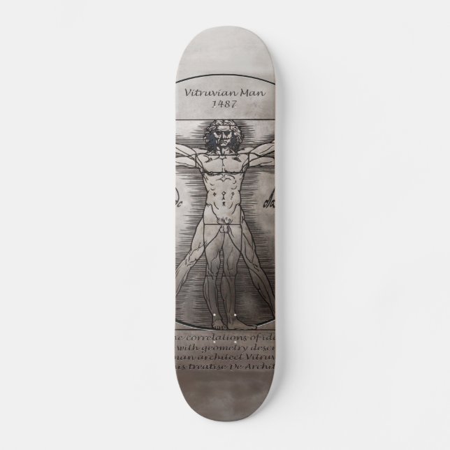 Skate Homem do Vitruvian de Leonardo da Vinci (Frente)