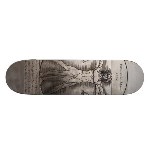 Skate Homem do Vitruvian de Leonardo da Vinci