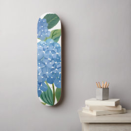 Skate Hortênsias Azuis Floral Aquarela