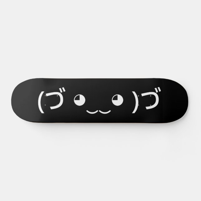 Skate Hugging Emoticon (づ ◕ ‿ ◕ ‿ )づ japonês Kaomoji (Horz)