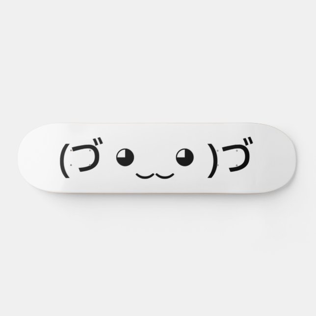 Skate Hugging Emoticon (づ ◕ ‿ ◕ ‿ )づ japonês Kaomoji (Horz)