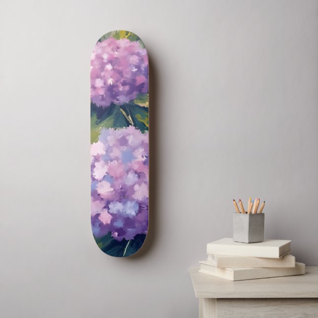 Skate Hydrangeas Floral (Arte de parede)