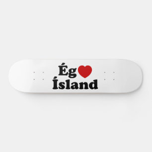 Skate I Heart (Love) Islândia [Ég Elska Ísland] Islandês