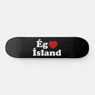 Skate I Heart (Love) Islândia [Ég Elska Ísland] Islandês