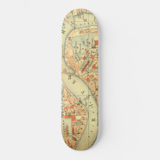 Skate I Love London - Old Vintage Map River Thames