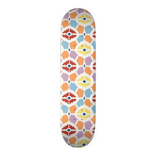 Skate Ikat colorido dos diamantes geométrico