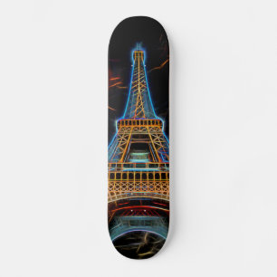 Skate Illustration of Eiffel Tower - Paris, France