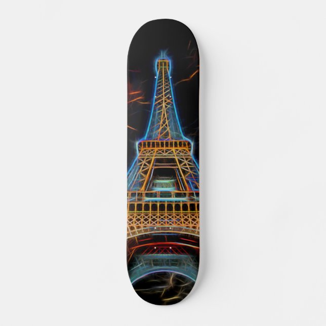Skate Illustration of Eiffel Tower - Paris, France (Frente)