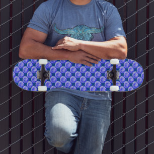 Skate Ilusões Espirais Azuis de Kenneth Yoncich