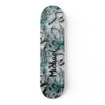 Ilustração Blue Grafitti Swag com Typograpy