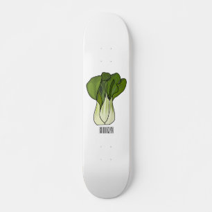 Skate Ilustração de desenho animado Bok choy