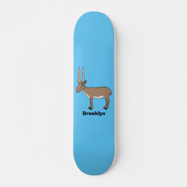 Skate Ilustração de desenho animado de antílope Saiga (Frente)